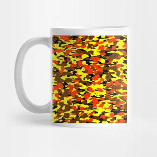 Yellow Orange Camouflage Mug